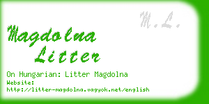 magdolna litter business card